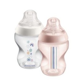 Biberón Tommee Tippee Closer To Nature 9oz 2pz Rosa