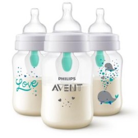 Biberón Avent Anticolicos AirFree 9oz 3pz Ballena