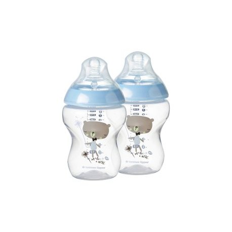 Biberón Tommee Tippee Closer To Nature 9oz 2pz Azul Niño