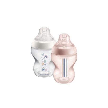 Biberón Tommee Tippee Closer To Nature 9oz 2pz Rosa