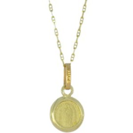 Cadena Medalla Virgen Gpe Religiosa Oro 14k Stellina