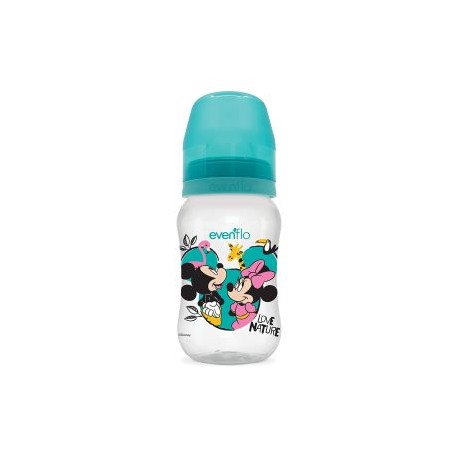 Biberón Evenflo Disney Cuello Ancho 9oz 1pz Azul