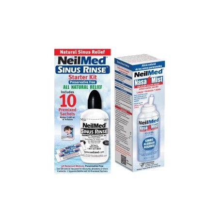 Kit Neilmed Sinus Rinse 10pz + Nasamist Isotónico 75ml