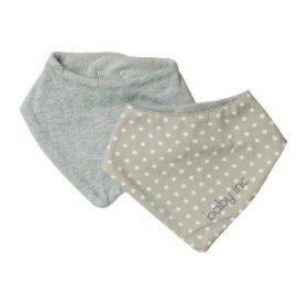 Set De Baberos Para Bebé Baby Inc 2pz Gris