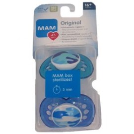 Chupón Mam Original 2pz 16m+ Camu Azul