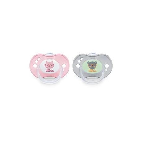 Chupón Nuk Glow In The Dark 0-6m Rosa Gris 2pz