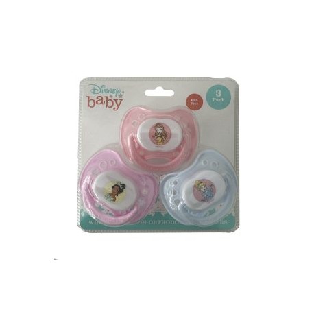 Chupón Ortodóntico Disney Baby Princesas 3pz