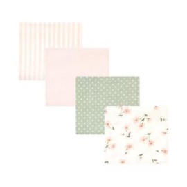 Manta De Franela Hudson Baby 4pz Pink Olive