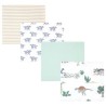 Manta De Franela Hudson Baby 4pz Dinos