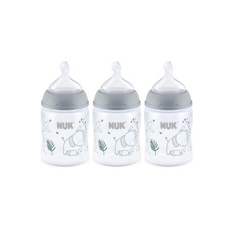 Biberón Nuk Smooth Flow 5oz 3pz Elefante Safetemp