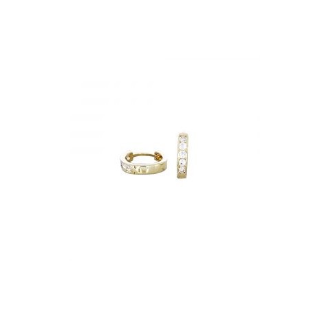 Arete Arracada Oro 14k Zirconia Stellina Ana