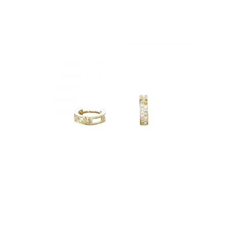 Arete Arracada Oro 14k Zirconia Stellina Miriam