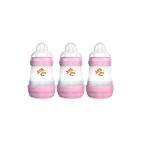 Biberón Mam Easy Start Anticólicos 5oz 3pz Rosa