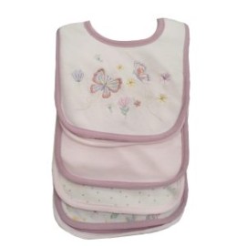 Babero Impermeable Little Me 6pz Lila Mariposa