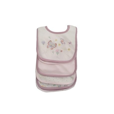 Babero Impermeable Little Me 6pz Lila Mariposa