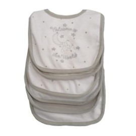 Babero Impermeable Little Me 6pz Gris Welcome