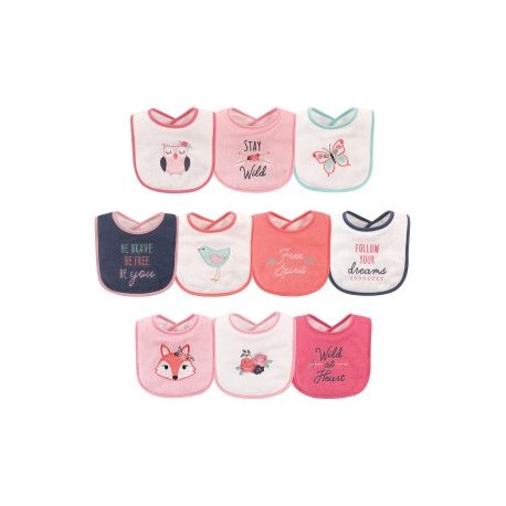 Babero De Tela Hudson Baby 10pz Girl Fox