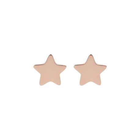 ARETES TIPO BROQUEL ORO 14K ROSA ESTRELLA STELLINA BEBÉS